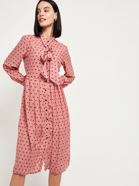 

max Women Pink Printed Shirt Dress