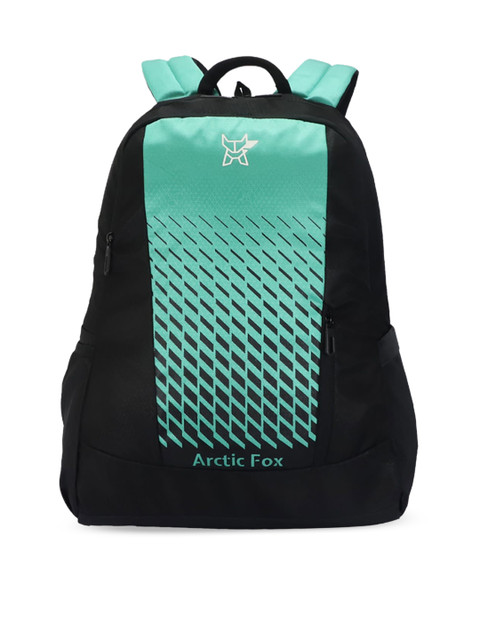 

Arctic Fox Unisex Sea Green & Black Graphic Backpack