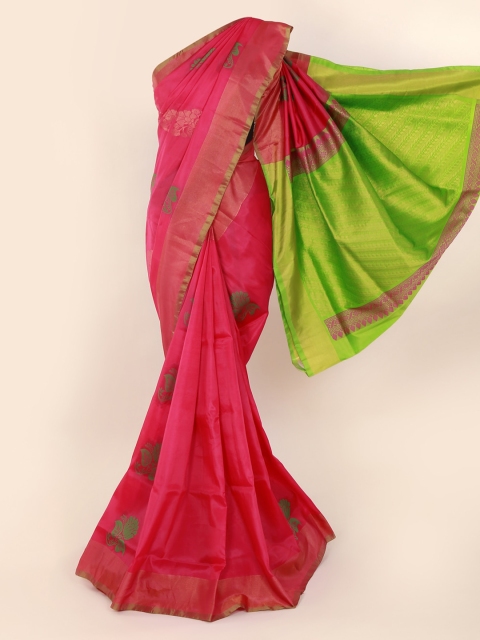 

Pothys Pink Solid Pure Silk Saree