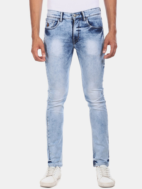 

U.S. Polo Assn. Men Blue Slim Fit Heavy Fade Jeans