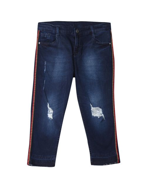 

Cherokee Girls Blue Solid Slim Fit Capris