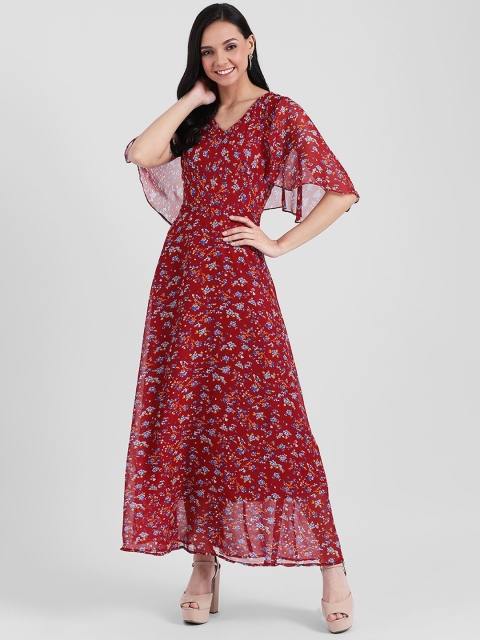 

Zink London Women Red Printed Maxi Dress