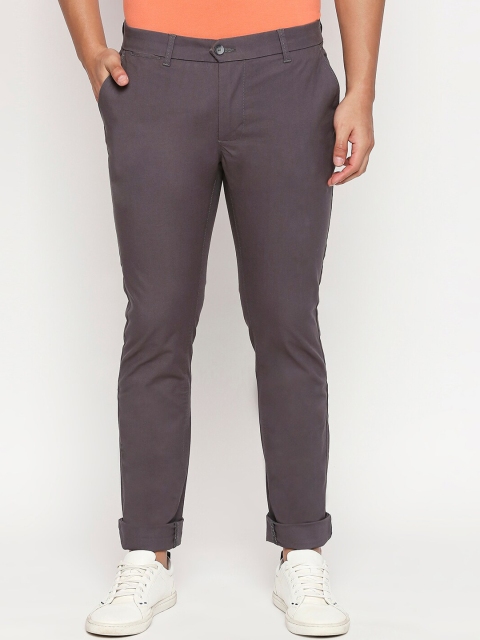 

Basics Men Grey Tapered Fit Solid Regular Trousers