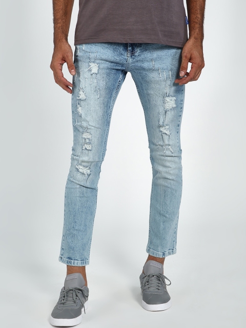 

Blue Saint Men Blue Slim Fit Mid-Rise Mildly Distressed Jeans