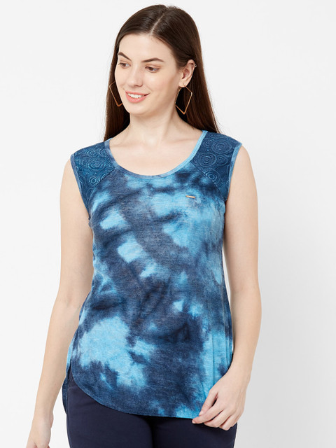 

Juliet Women Blue Dyed Top