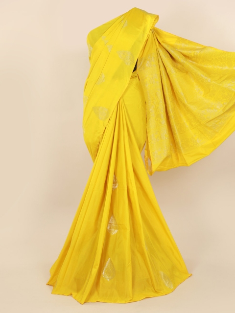 

Pothys Yellow Woven Design Silk Cotton Saree