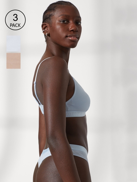 

H&M Women 3-Pack Cotton Thong Briefs, White