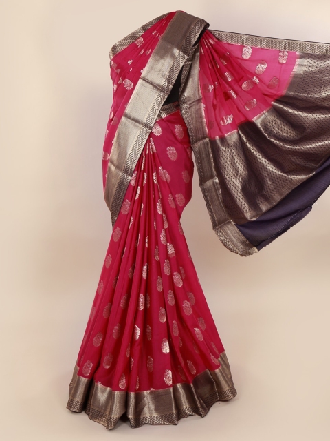

Pothys Pink Pure Silk Woven Design Mysore Silk Saree