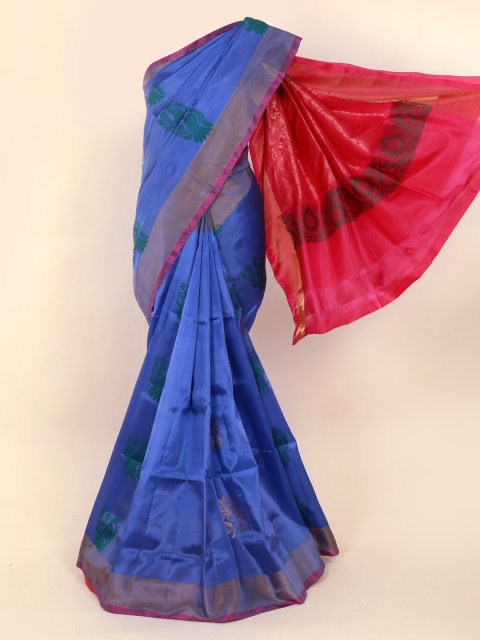 

Pothys Blue Woven Design Pure Silk Saree