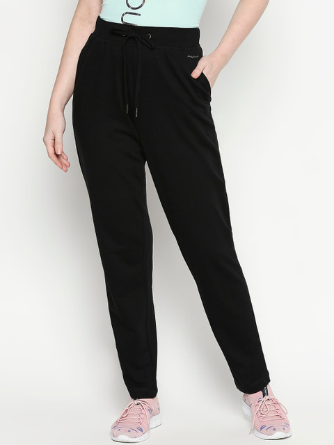 

Ajile by Pantaloons Women Black Solid Straight-Fit Track Pants