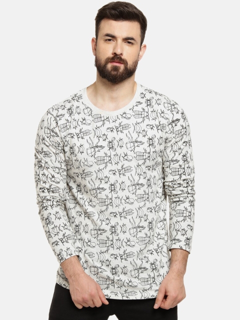 

Campus Sutra Men Black Printed Round Neck T-shirt