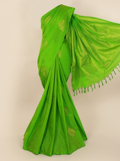 

Pothys Green Solid Silk Cotton Saree