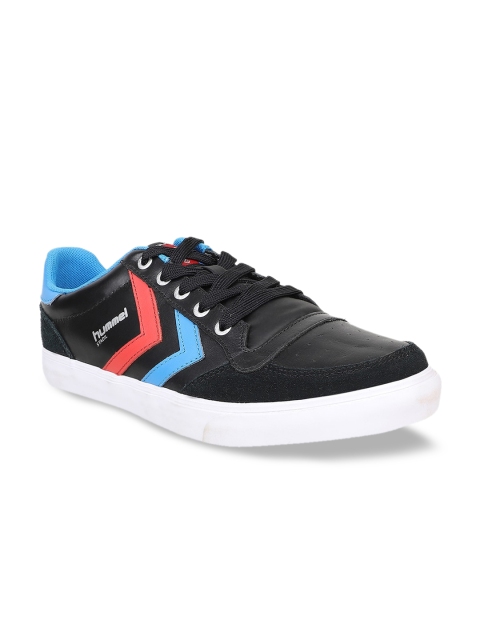 

hummel Unisex Black Leather Sneakers