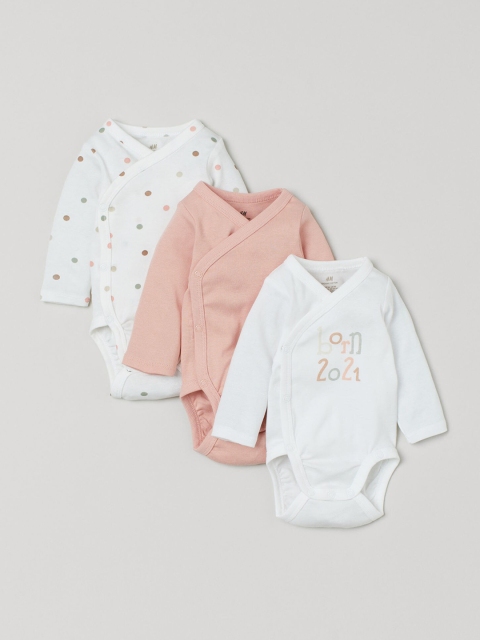 

H&M Infants 3-pack long-sleeved bodysuits, Multi