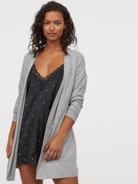 

H&M Women Grey Jersey dressing gown