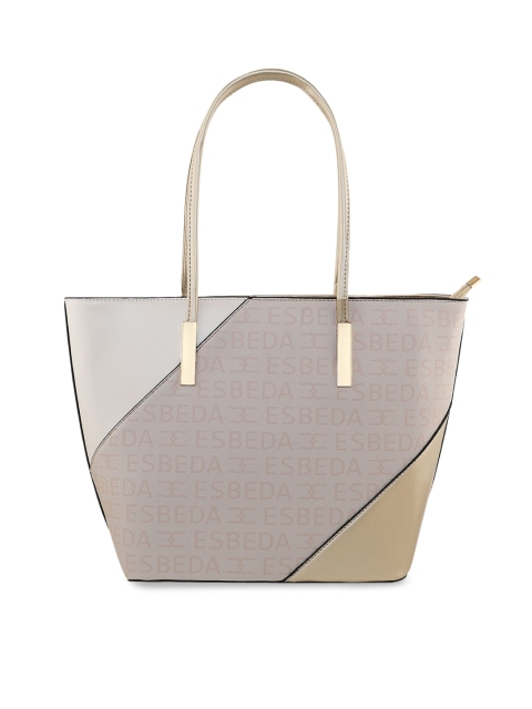 

ESBEDA Beige & Grey Colourblocked Shoulder Bag