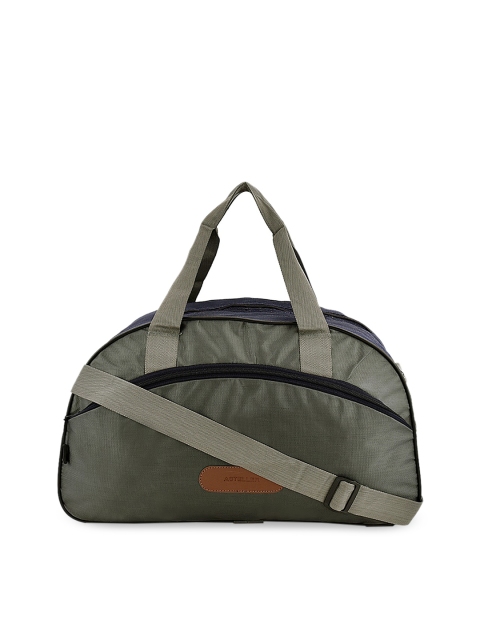 

STELLER Unisex Grey & Blue Solid Duffel Bag