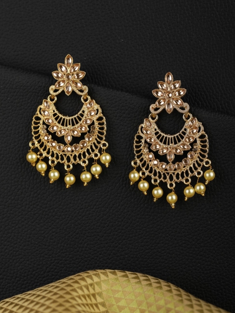 

Priyaasi Gold-Plated Contemporary Chandbalis