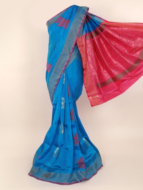

Pothys Blue Woven Design Pure Silk Saree