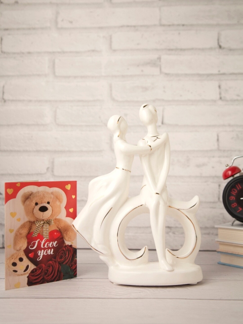 

Archies White & Gold-Toned Valentine Special Showpiece