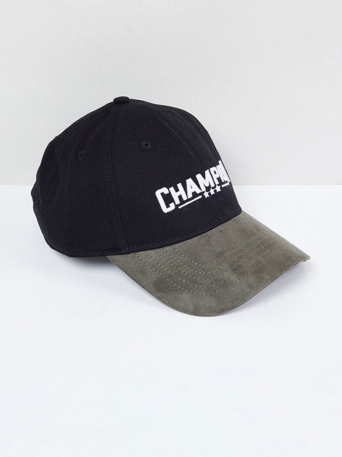 

max Men Black & Grey Embroidered Baseball Cap