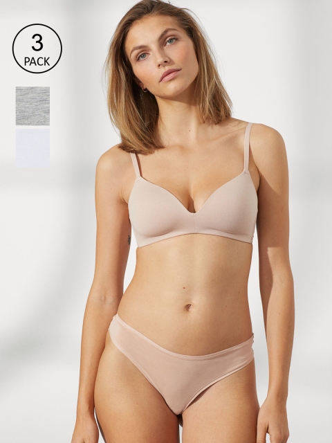 

H&M Women Brazilian Briefs Pack of 3, White