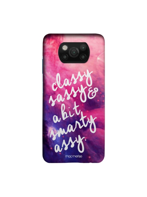 

macmerise Pink & White Smarty Assy Printed Xiaomi Poco X3 Sleek Back Cover