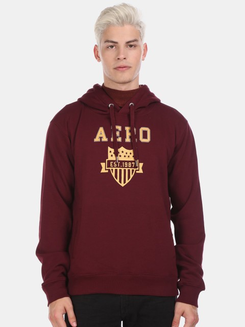 

Aeropostale Men Burgundy Printed Sweatshirt