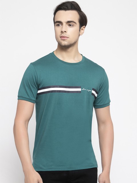 

Allen Cooper Men Green Solid Round Neck T-shirt