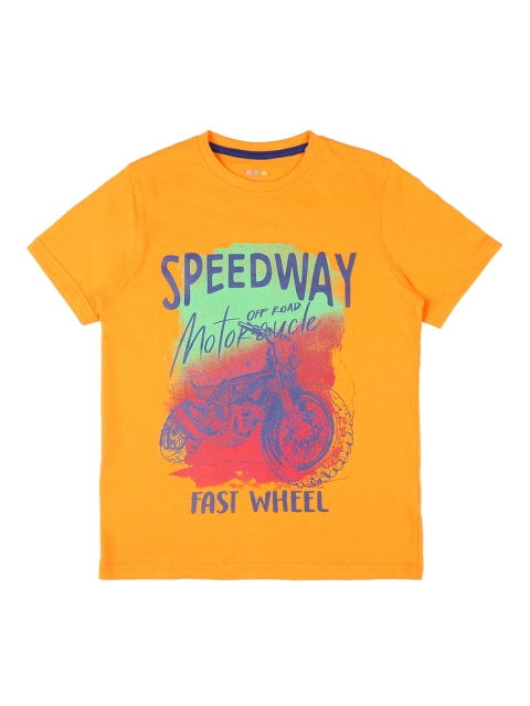 

POPPERS by Pantaloons Boys Orange Printed Round Neck T-shirt