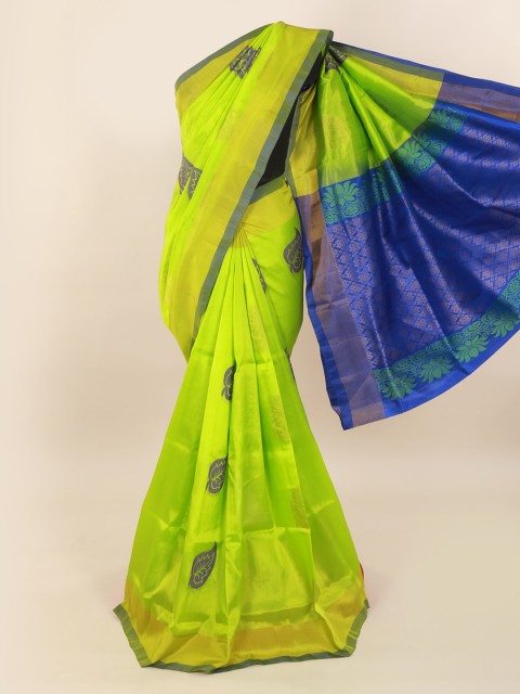 

Pothys Green Woven Design Pure Silk Saree