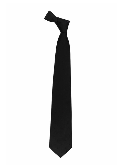 

The Tie Hub Black Solid Broad Tie