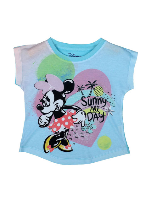 

Minnie Girls Blue Minnie Mouse Printed Top