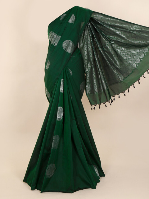 

Pothys Green Woven Design Silk Cotton Saree