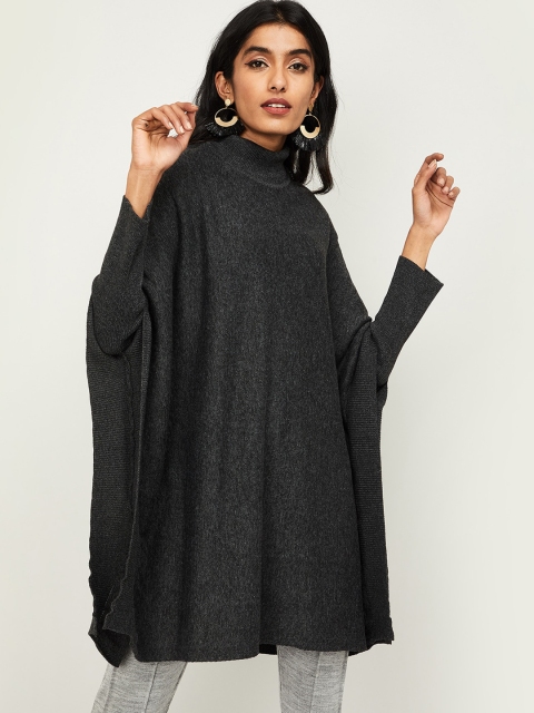 

Melange by Lifestyle Charcoal Grey Batwing Sleeves Top