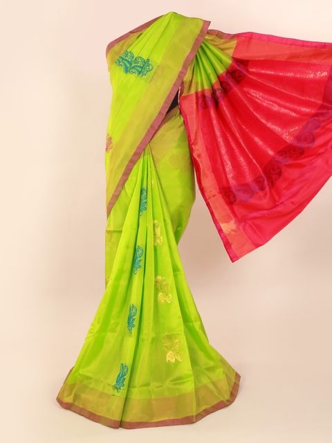

Pothys Green Printed Pure Silk Saree