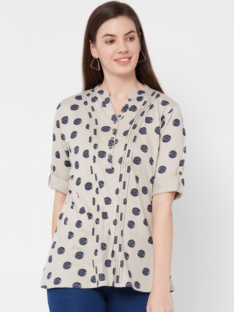 

Juliet Women Beige Printed Top