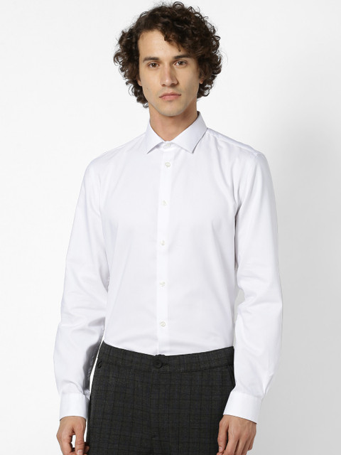 

Celio Men White Slim Fit Solid Casual Shirt