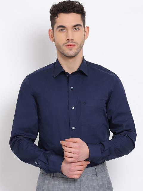 

COBB Men Navy Blue Regular Fit Solid Formal Shirt