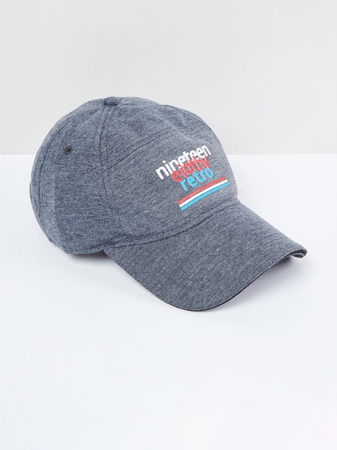 

max Men Grey Printed Baseball Cap