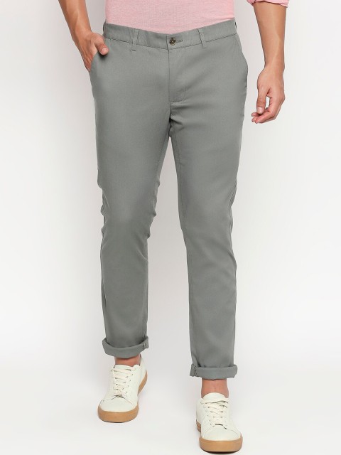 

Basics Men Green Tapered Fit Solid Regular Trousers
