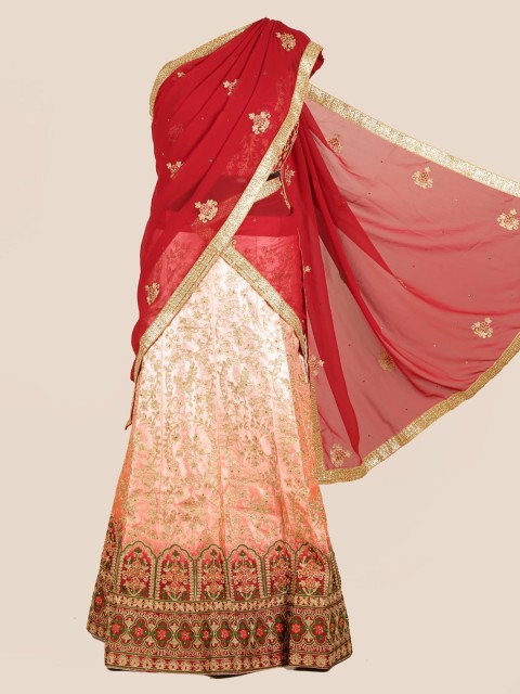 

Pothys Red Embroidered Half Saree