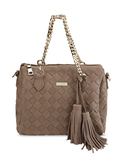 

Kazo Brown Textured Handheld Bag