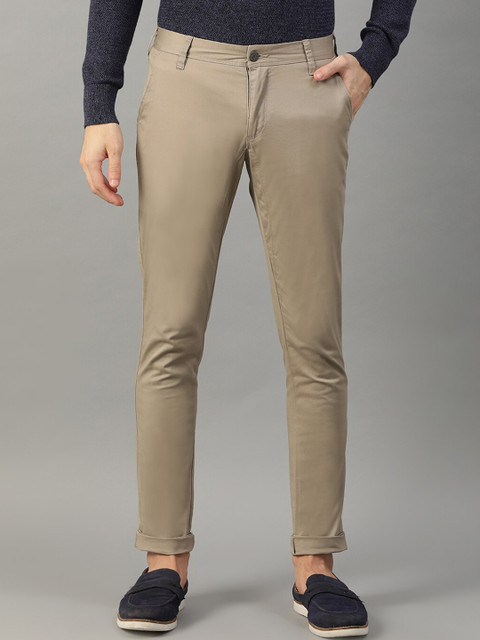 

Bruun & Stengade Men Beige Slim Fit Solid Chinos