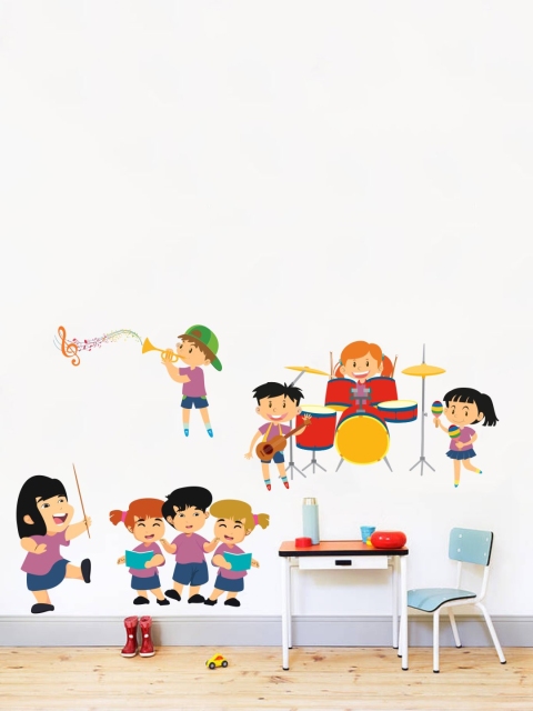 

rawpockets Red & Purple Kids Music Band Room Wall Sticker