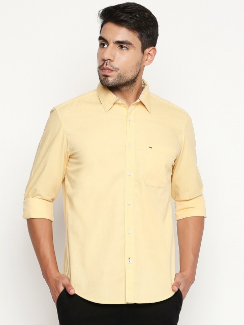 

Basics Men Yellow Slim Fit Solid Casual Shirt