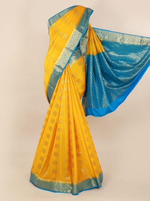 

Pothys Yellow Woven Design Mysore Silk Saree