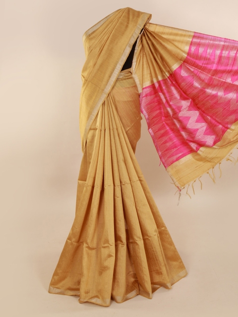 

Pothys Cream-Coloured Woven Design Jute Silk Saree