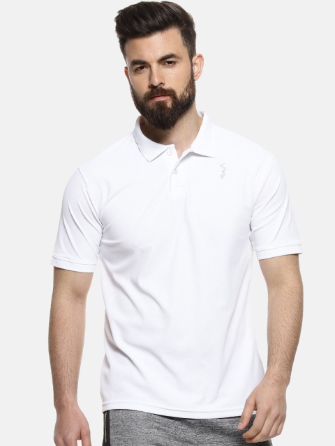 

Campus Sutra Men White Solid Polo Collar T-shirt