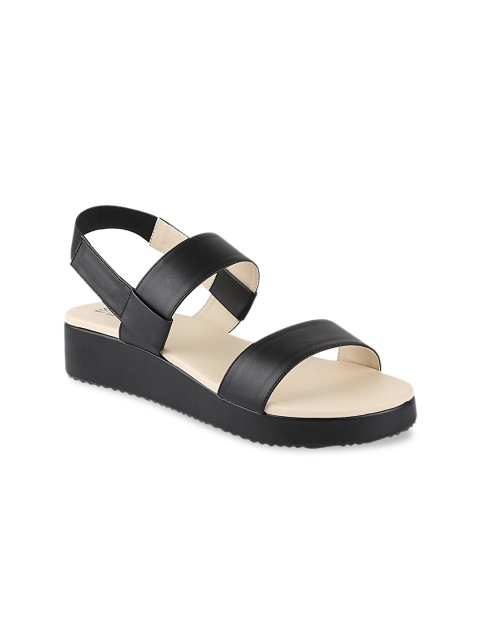 

Shoetopia Girls Black Solid Sandals